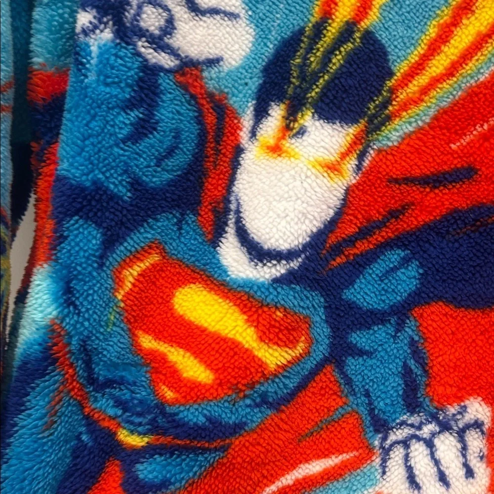 DC Comics Superman Kids quarter zip size 8 medium boy soft Sherpa fleece new